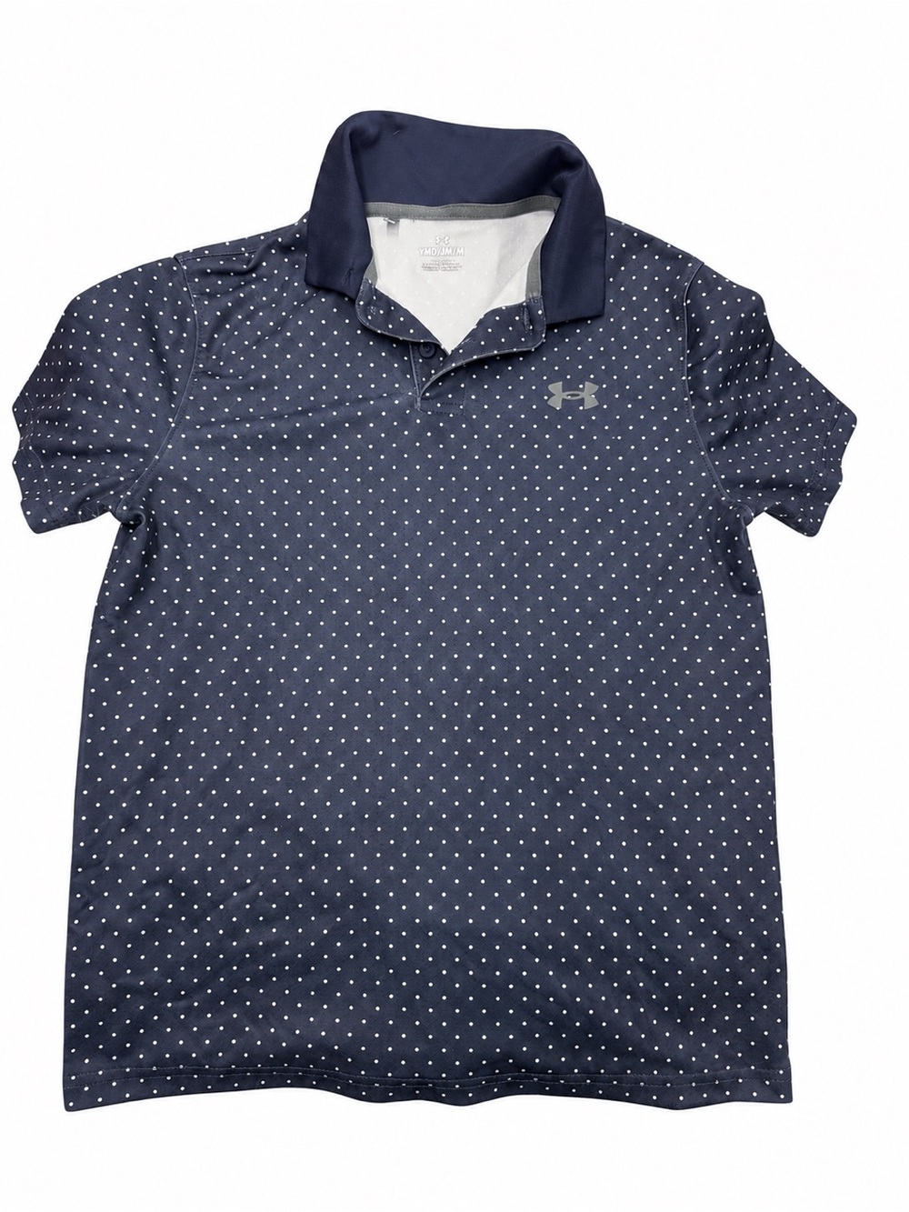 Under Armour Boys Navy Polka Dot Performance Polo